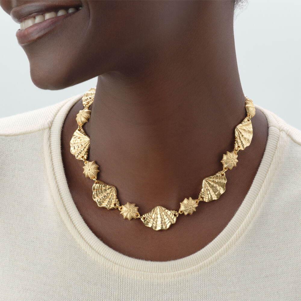 Mid-length necklace CALYPSO - Golden - Necklaces  | Agatha