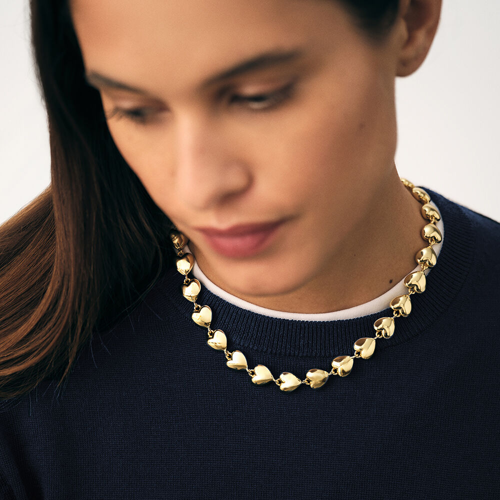 Choker necklace DESIREE - Crystal / Golden - Choker necklace  | Agatha