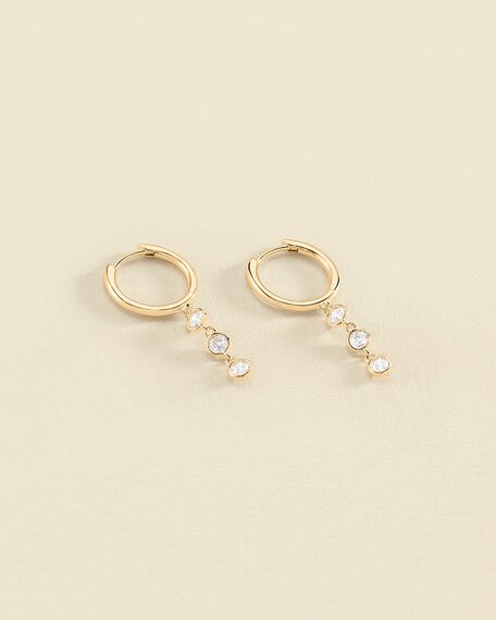 Hoops BRILLANT - Crystal / Golden - All jewellery  | Agatha