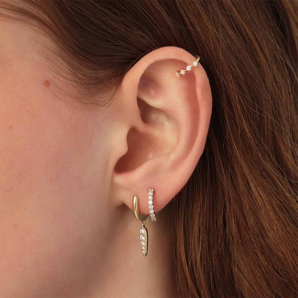 Hoops MIX & MATCH - Crystal / Golden - Earrings  | Agatha