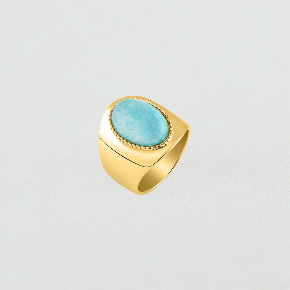 Large ring ALOHA - Amazonite - Outlet  | Agatha