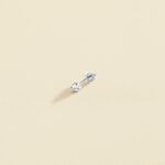 Piercing stud ZIRCON - Crystal / Silver - All jewellery  | Agatha