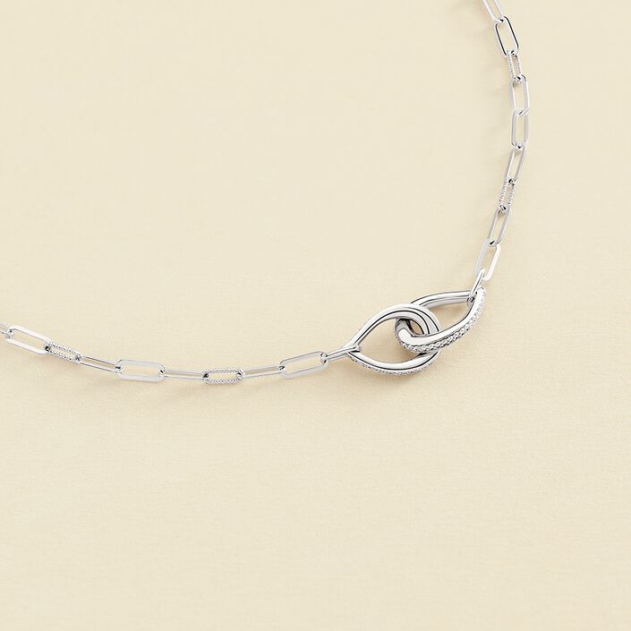 Choker necklace GEMINI - Crystal / Silver - All jewellery  | Agatha
