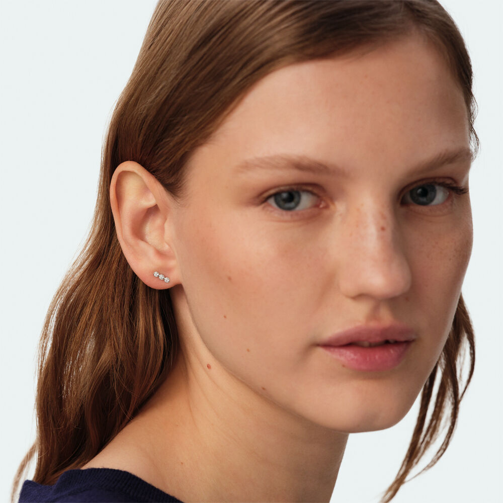 Stud earrings OD&Eacute;ON - Crystal / Silver - Earrings  | Agatha