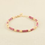 Link bracelet PETRA - Rhodochrosyte / gold - All jewellery  | Agatha