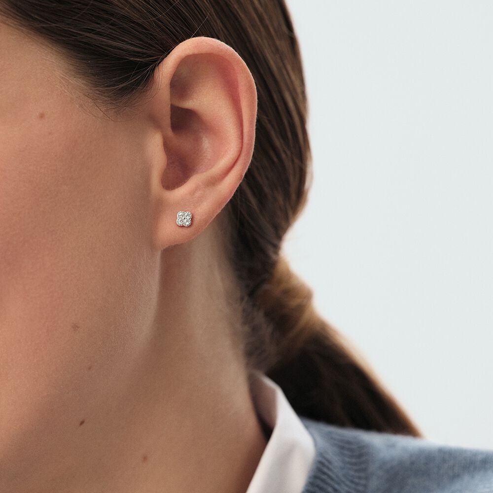 Stud earrings BELOVED - Crystal / Silver - Earrings  | Agatha