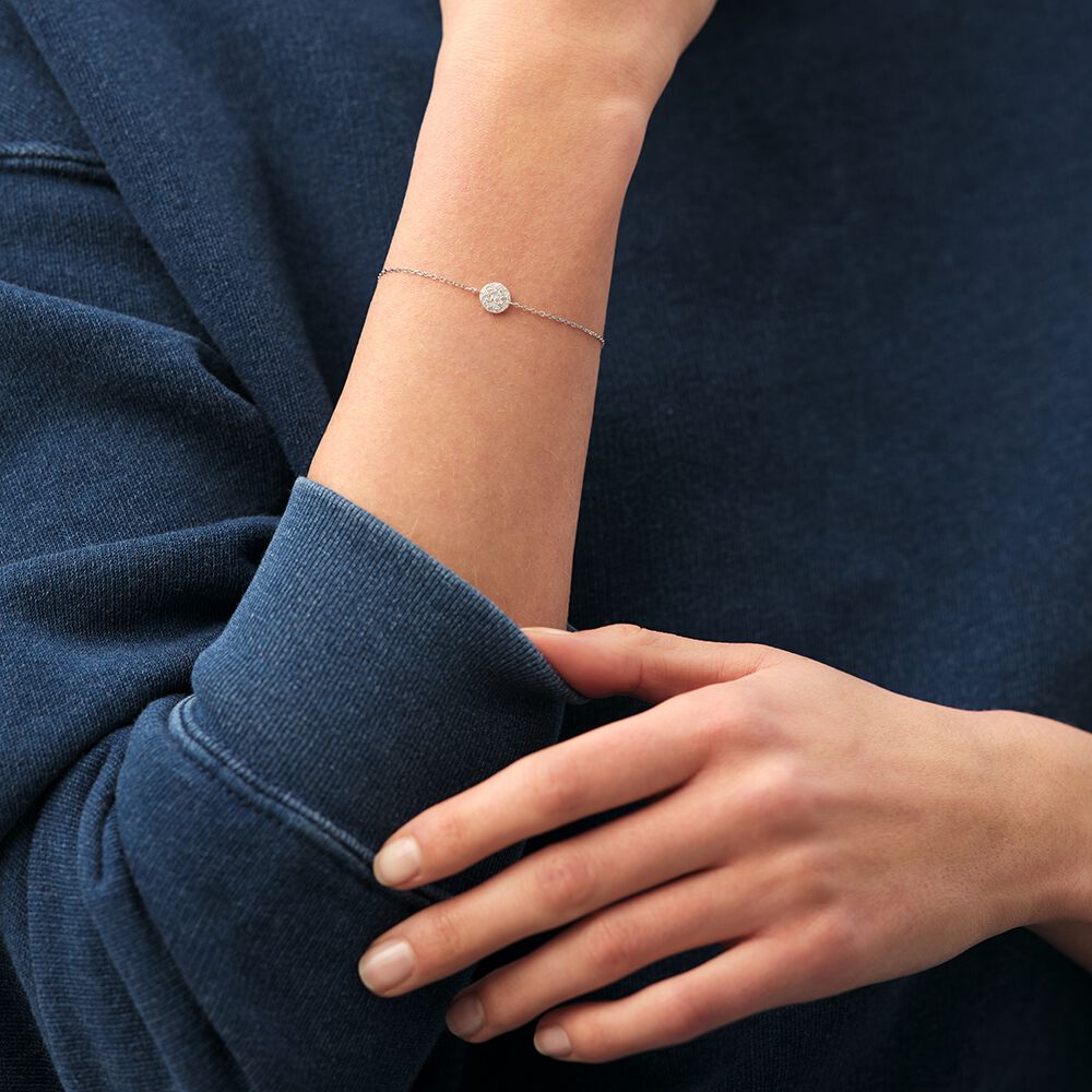 Link bracelet CRYSTAL - Crystal / Silver - Bracelets  | Agatha