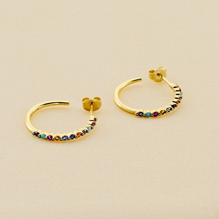 Hoops BELOVED - Multicolor / Gold - All jewellery  | Agatha