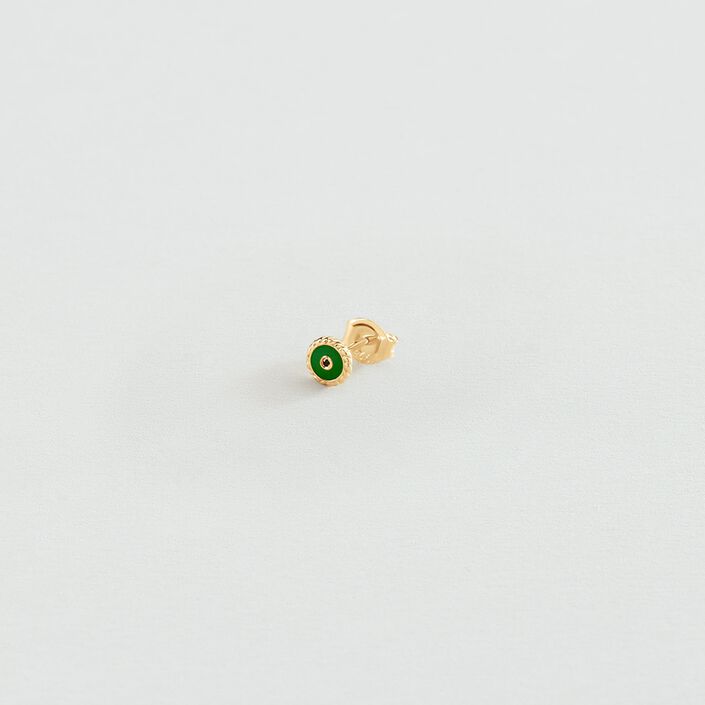 Piercing stud MIX& MATCH - Green / Gold - All jewellery  | Agatha