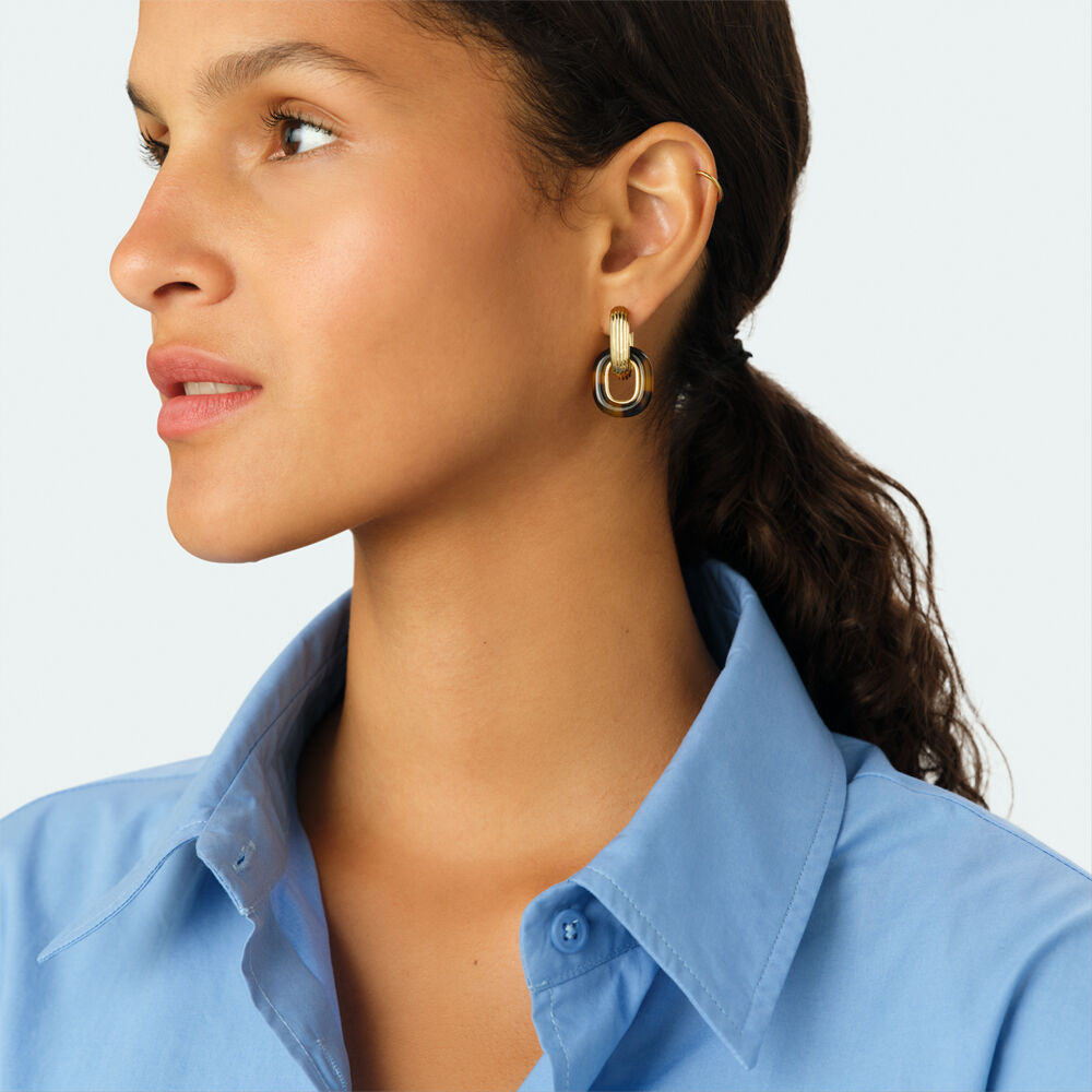 Hoops PALAIS ROYAL SMALL - Scale / Golden - Earrings  | Agatha