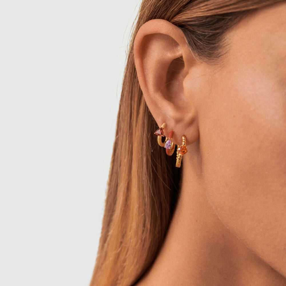 Hoop piercing STUNNING - Multicolor / Gold - Hoop piercing  | Agatha