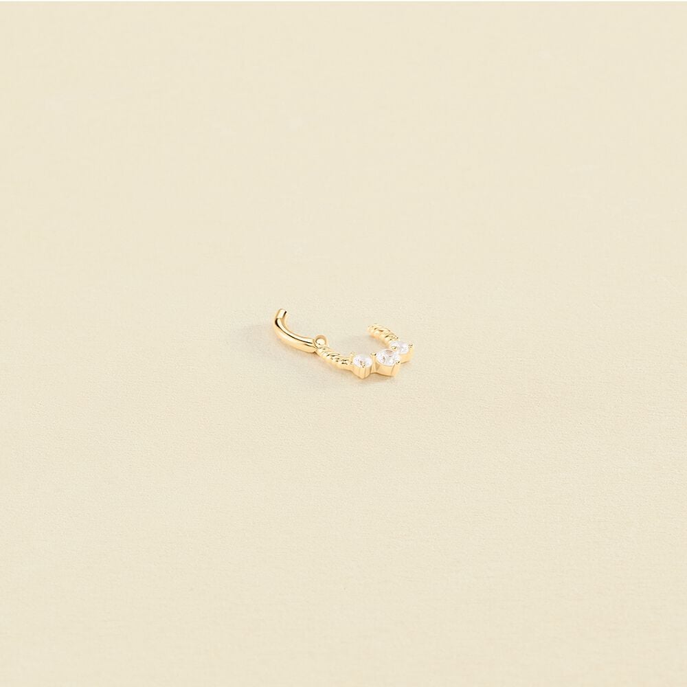 Piercing Helix & Tragus EAR2PAULINE - Crystal / Golden - All jewellery  | Agatha