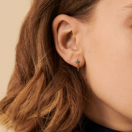 Hoops BELOVED - Multicolor / Gold - All earings  | Agatha