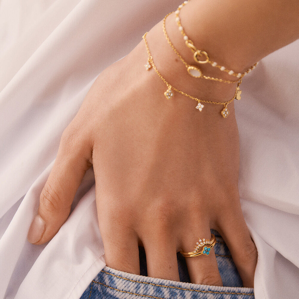 Link bracelet BELOVED - Crystal / Golden