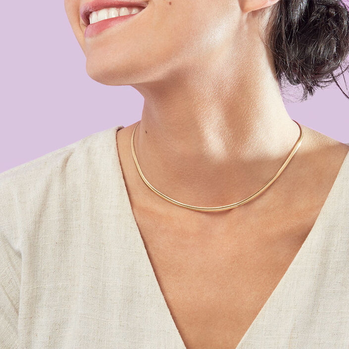 Choker necklace EFFLEURE - Golden - All jewellery  | Agatha