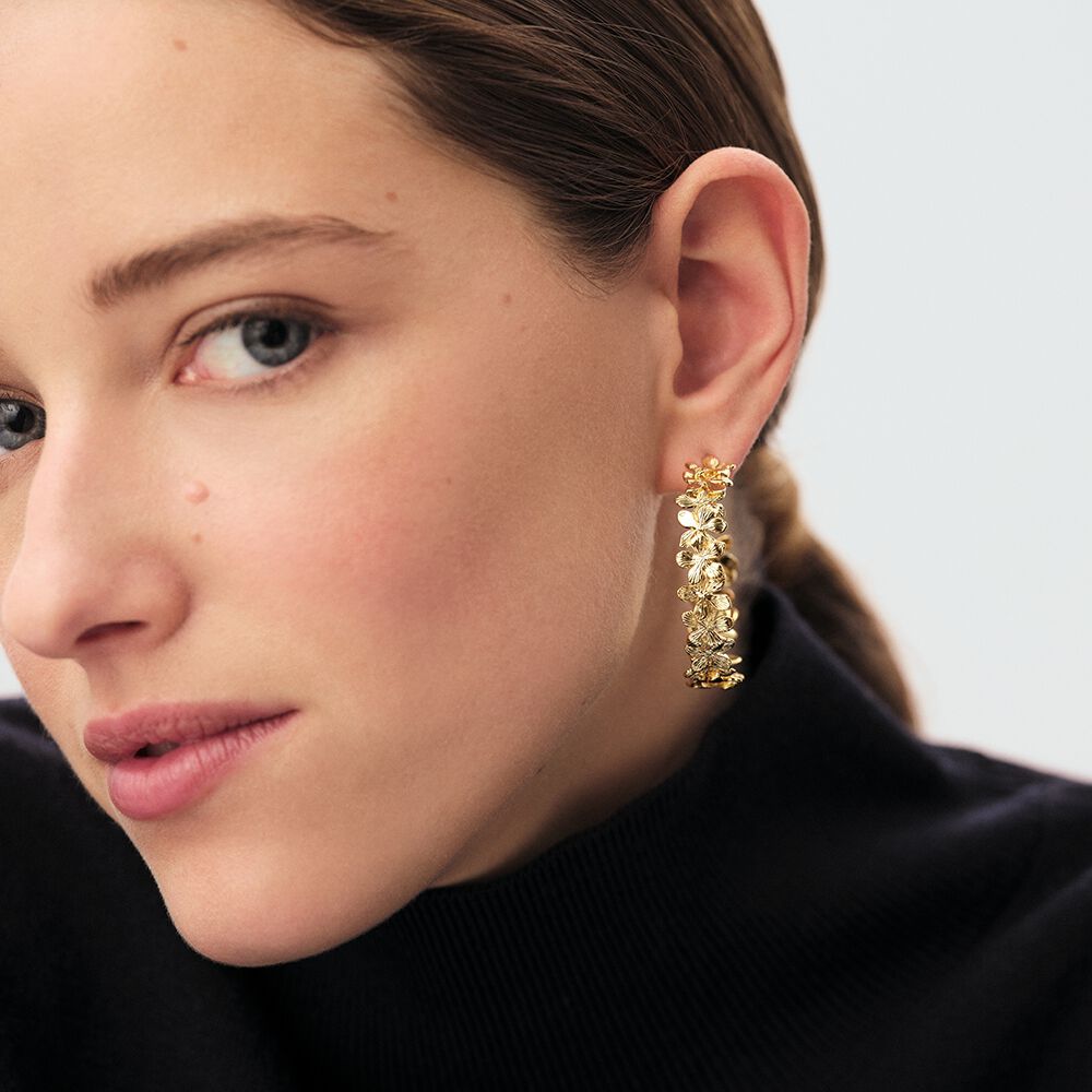 Hoops BLOOM - Golden - Earrings  | Agatha