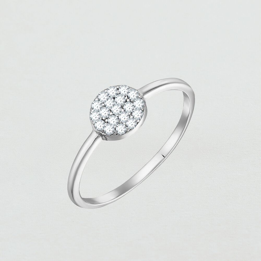 Thin ring CRISTAL - Crystal / Silver - Outlet  | Agatha