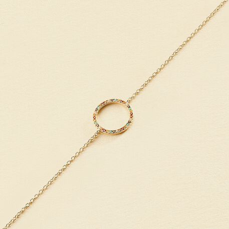 Link bracelet RAINBOW - Multicolor / Gold - 13:01  | Agatha