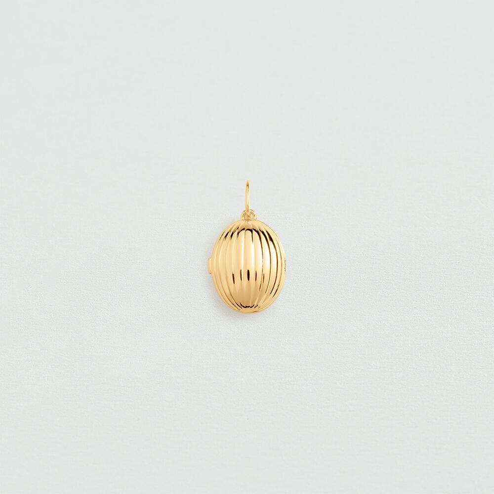 Pendant STRIPED LOCKET - Golden