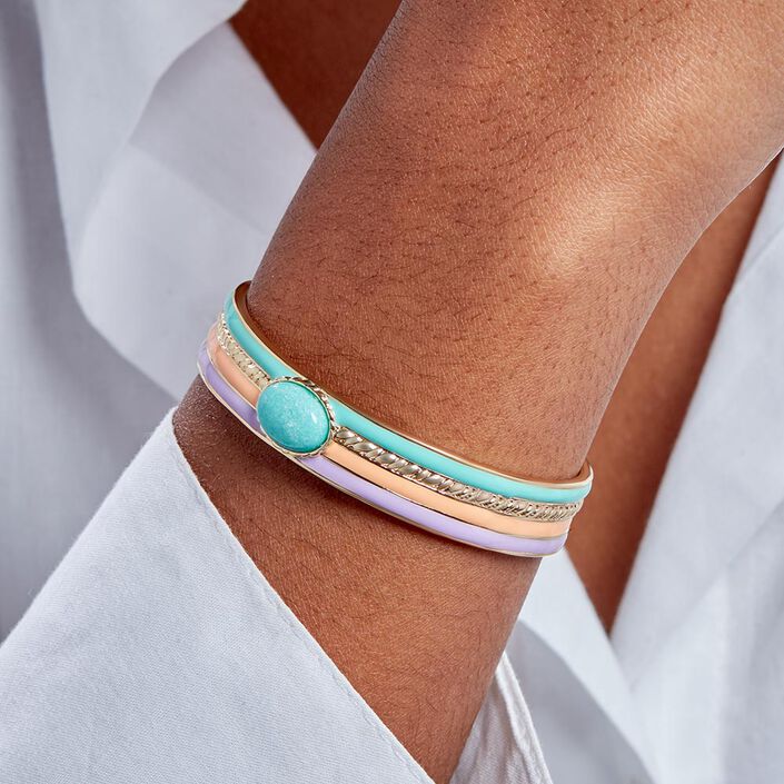 Cuff ARLEQUIN - Multicolor / Gold - All jewellery  | Agatha