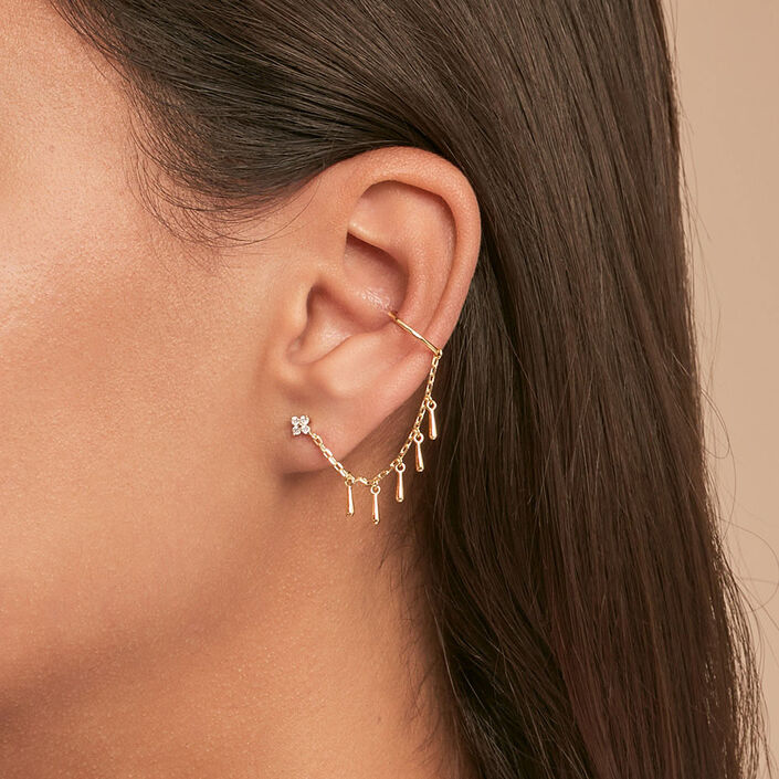 Ear cuff MIX & MATCH - Crystal / Gold - All jewellery  | Agatha