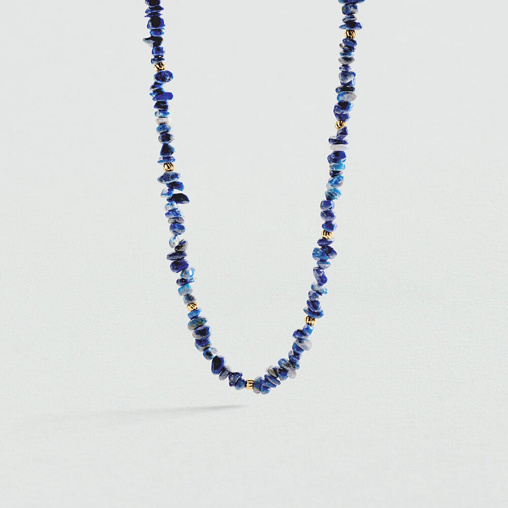 Long necklace CASSIS - Blue / Gold - Long necklace  | Agatha