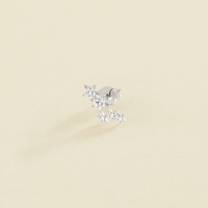 Piercing stud SHINE - Crystal / Silver - All jewellery  | Agatha