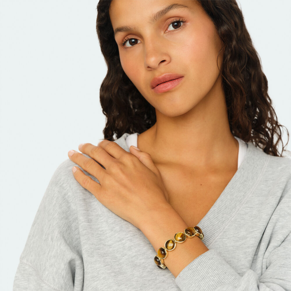 Bangle STONE BATIGNOLLES - Brown / Gold - Bangle  | Agatha