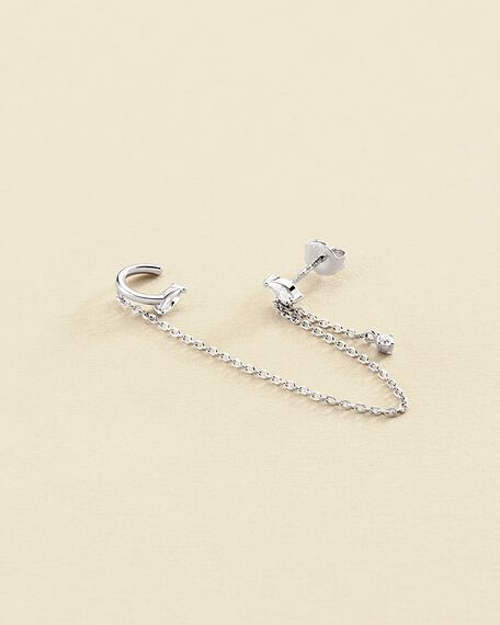 Ear cuff AMAS - Crystal / Silver - All jewellery  | Agatha
