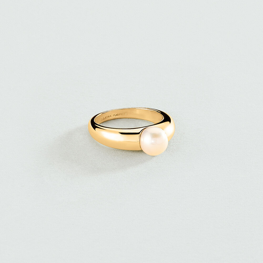 Thin ring MARGAUX - Pearl / Gold - Jewellery  | Agatha
