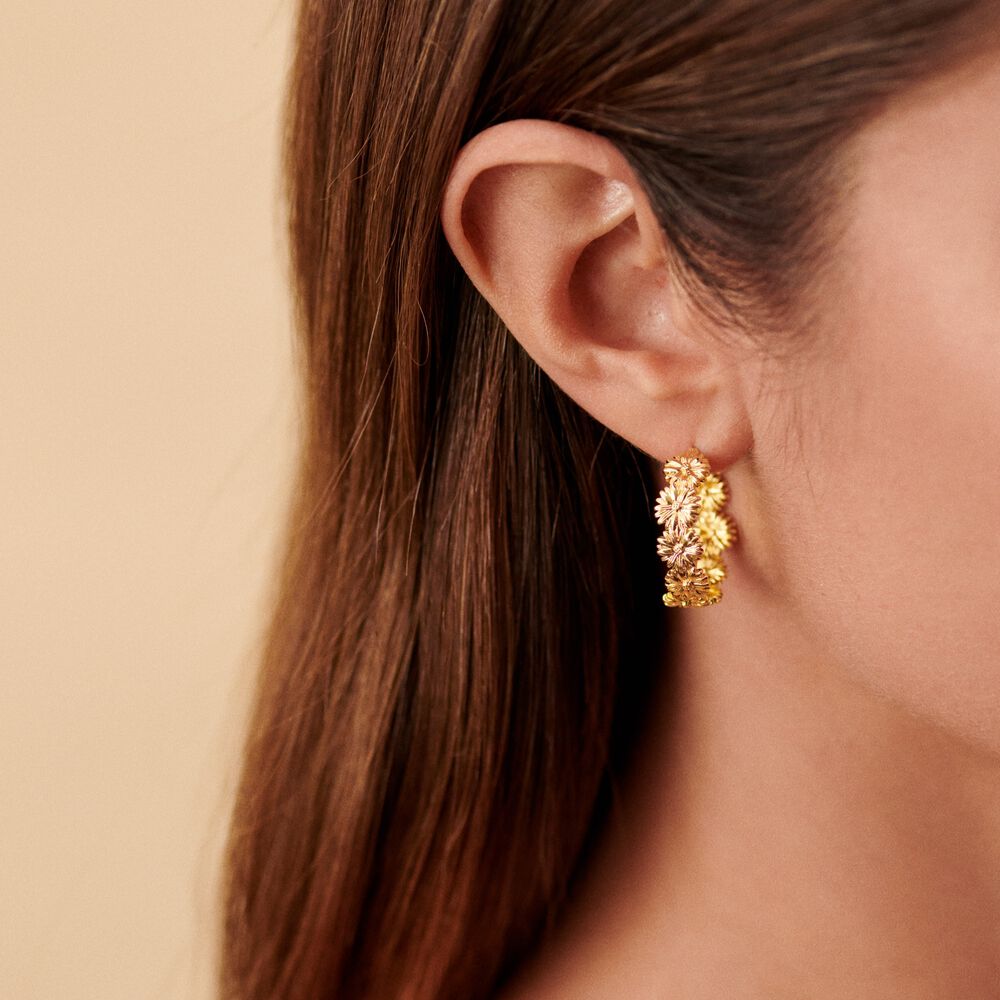 Hoops BLOSSOM - Golden - Earrings  | Agatha