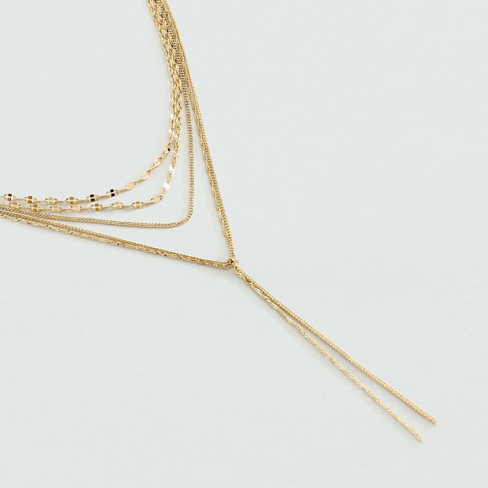 Mid-length necklace NEBET - Golden - Christmas  | Agatha