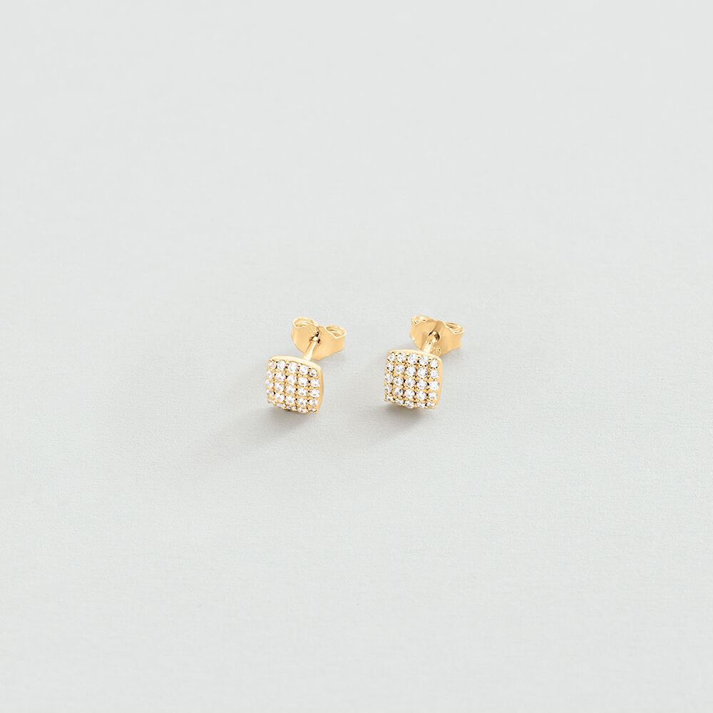 Stud earrings GLORIA - Crystal / Golden - Earrings  | Agatha