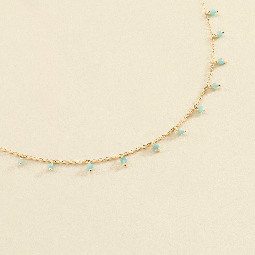 Choker necklace DANGLE - Amazonite - All jewellery  | Agatha