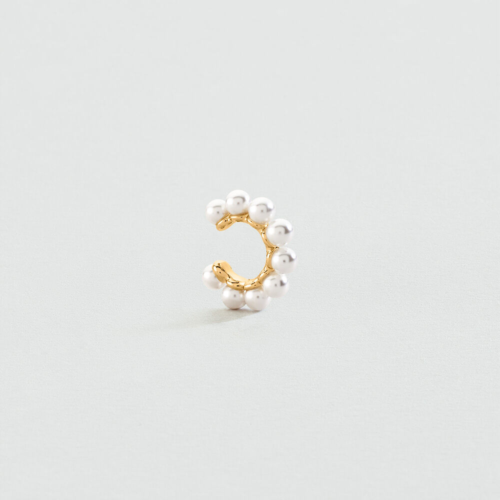 Ear cuff BATIGNOLLES - Pearl / Gold - Ear cuff  | Agatha