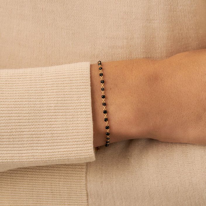 Link bracelet SMARTY - Black / Gold - All bracelets  | Agatha