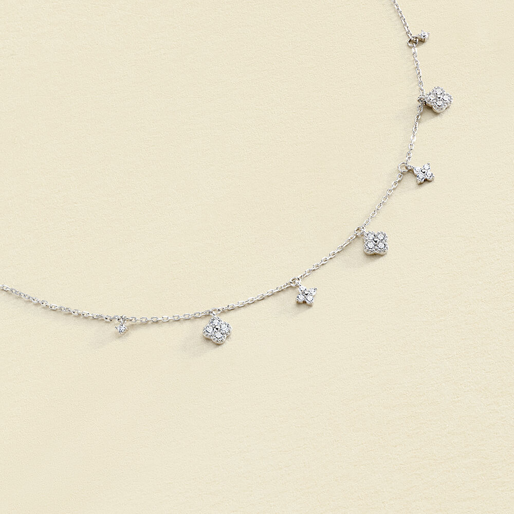 Choker necklace BELOVED - Crystal / Silver - All jewellery  | Agatha