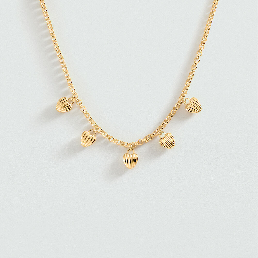 Mid-length necklace SACR&Eacute; C&OElig;UR - Golden - Mid-length necklace  | Agatha