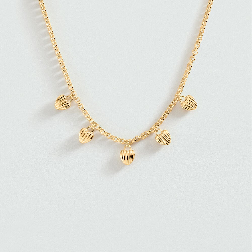 Mid-length necklace SACR&Eacute; C&OElig;UR - Golden - Mid-length necklace  | Agatha