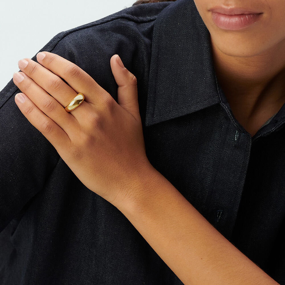 Large ring RUE DE SEINE - Golden - Large ring  | Agatha