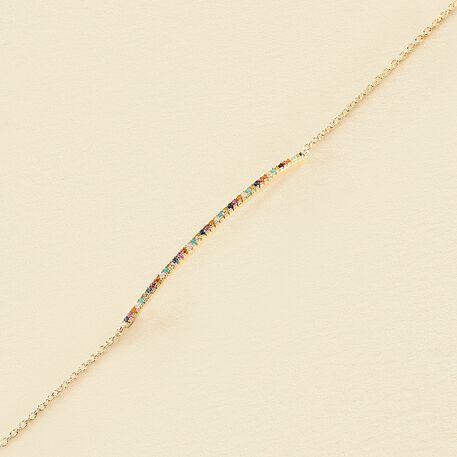Link bracelet RAINBOW - Multicolor / Gold - 9:42  | Agatha