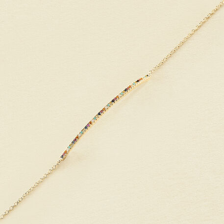 Link bracelet RAINBOW - Multicolor / Gold - 9:42  | Agatha