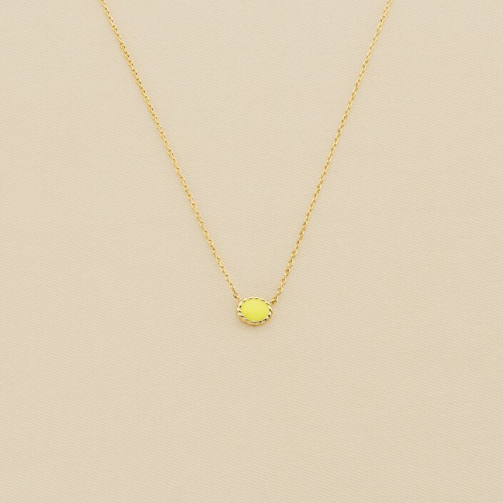 Choker necklace ATMA - Amazonite/ yellow - All jewellery  | Agatha
