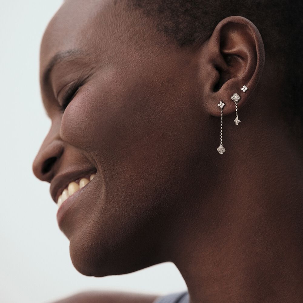 Piercing stud BELOVED - Crystal / Silver - Genuine silver  | Agatha