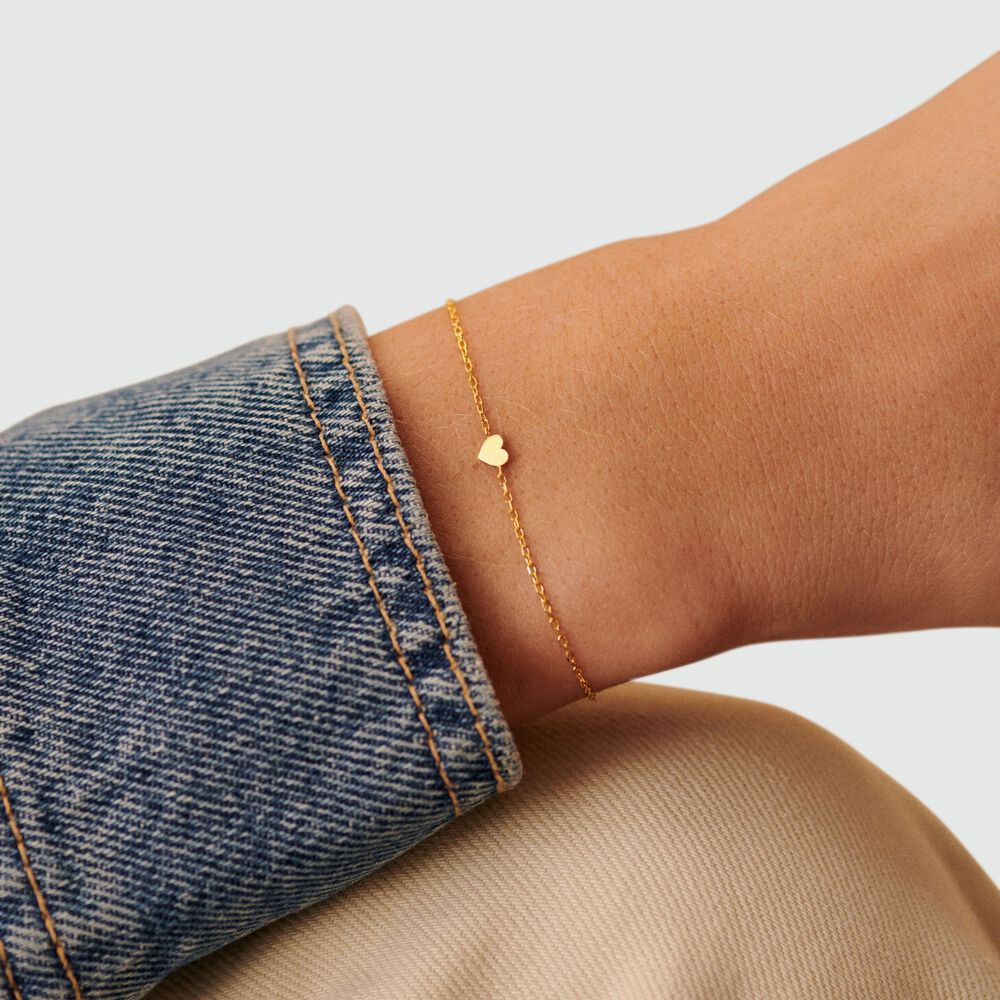 Link bracelet WITH LOVE - Golden - Bracelets  | Agatha