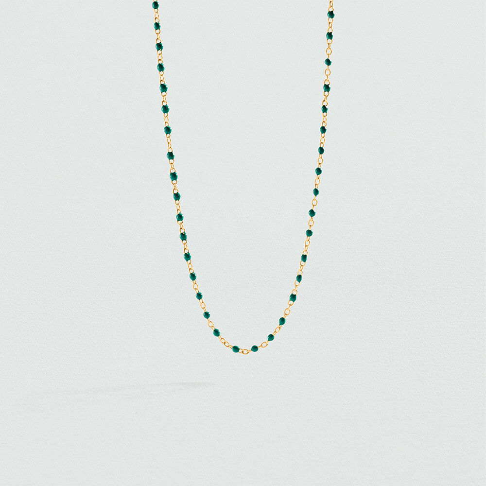 Choker necklace SMARTY - Green / Golden - Choker necklace  | Agatha