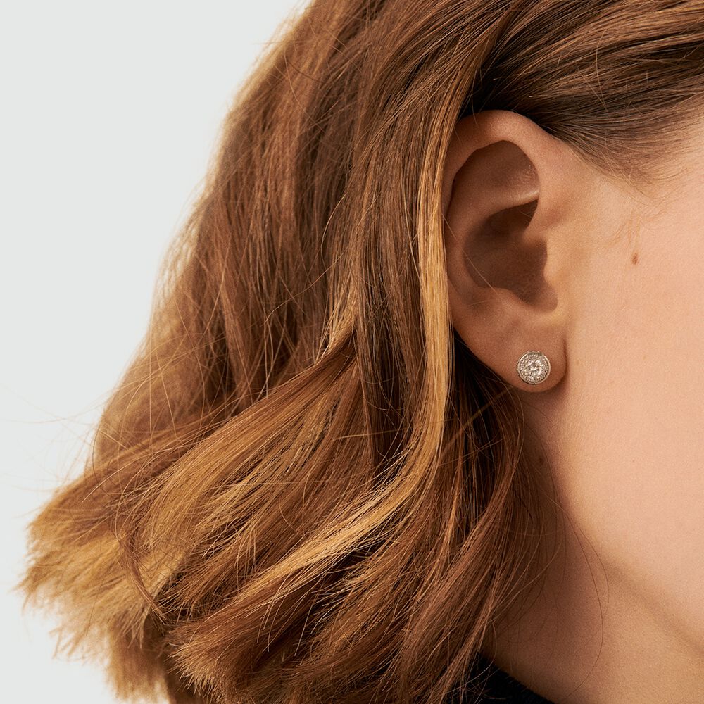 Stud earrings IMPERIAL - Crystal / Silver - Earrings  | Agatha