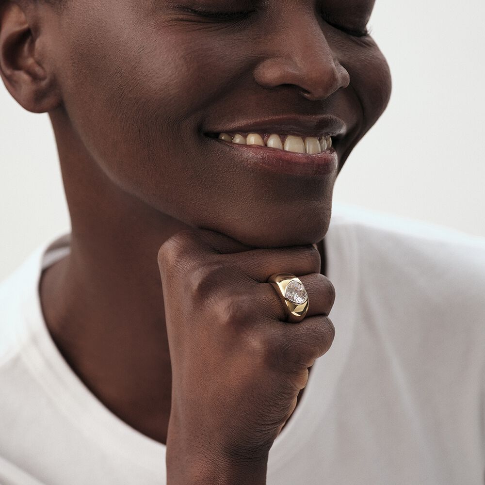 Large ring VICTOIRE - Golden - 1974  | Agatha