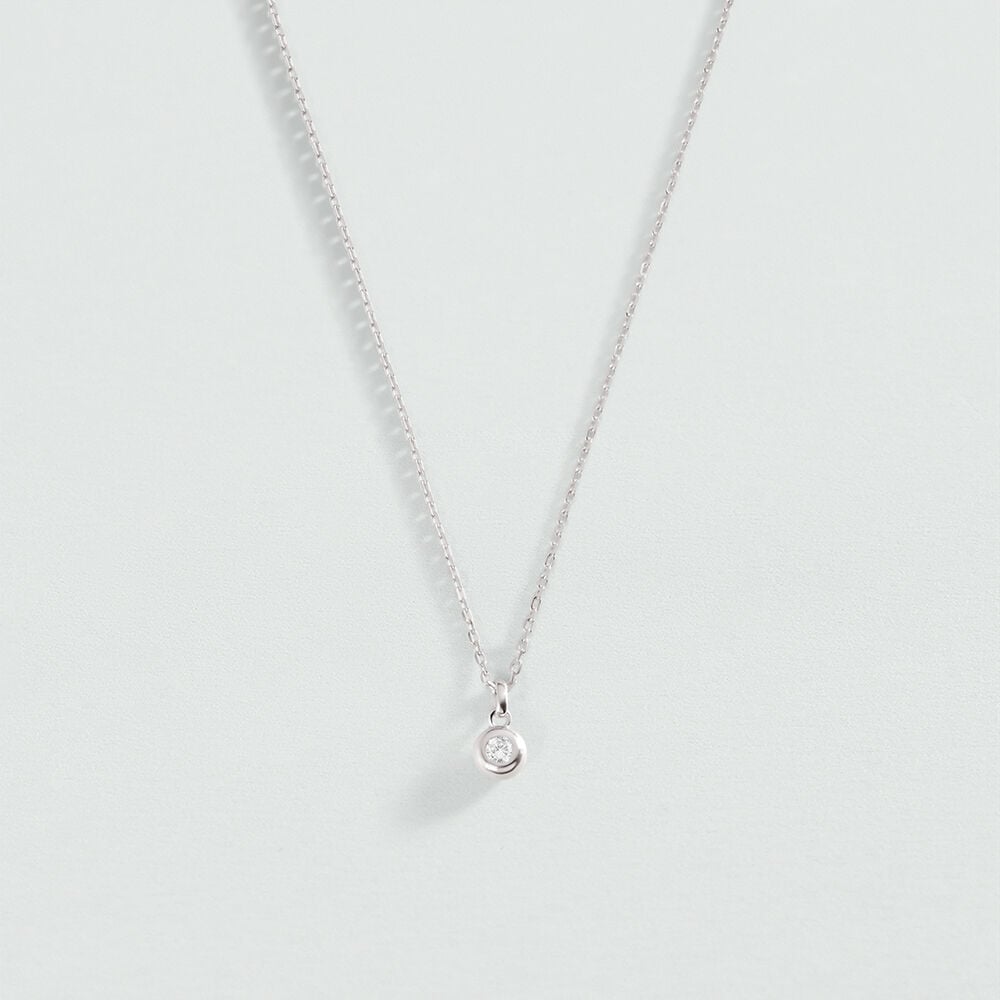 Mid-length necklace OD&Eacute;ON - Crystal / Silver - Mid-length necklace  | Agatha