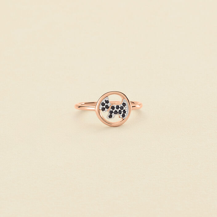 Thin ring PIBLACK - Black / Pink - All jewellery  | Agatha